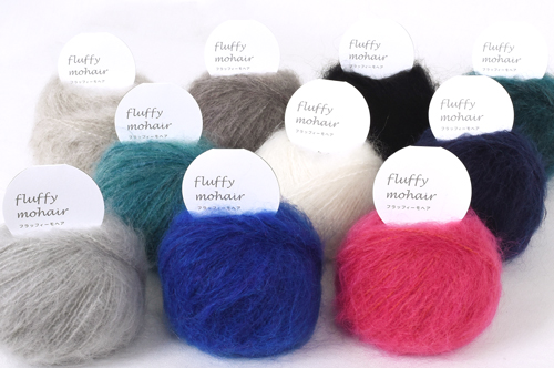 オリジナル毛糸 Daily fluffy mohair・フラッフィーモヘア 1.白 (M)_b1j