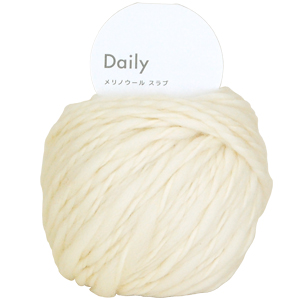 オリジナル毛糸 Daily メリノウールスラブ 1.白 オカダヤ(okadaya) 布・生地、毛糸、手芸用品の専門店
