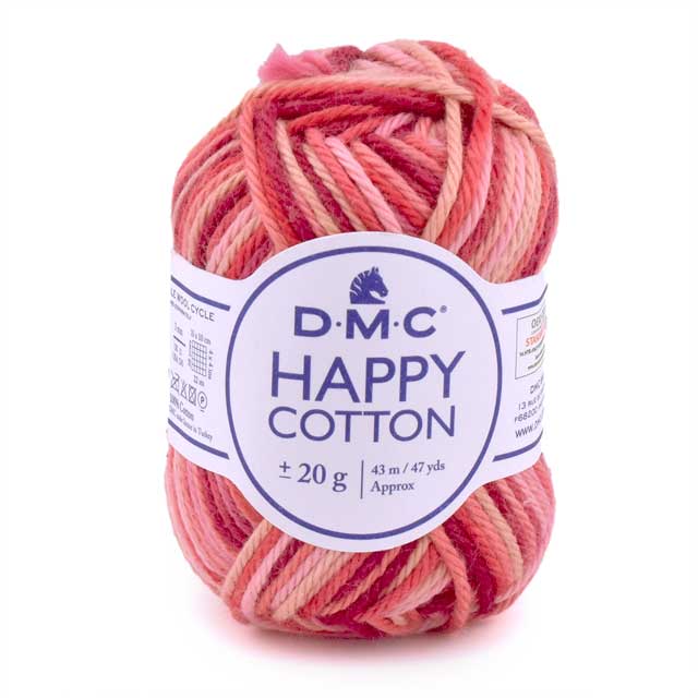 手編み糸 DMC ハッピーコットン 段染め 652.Strawberry Fields 06Co99_