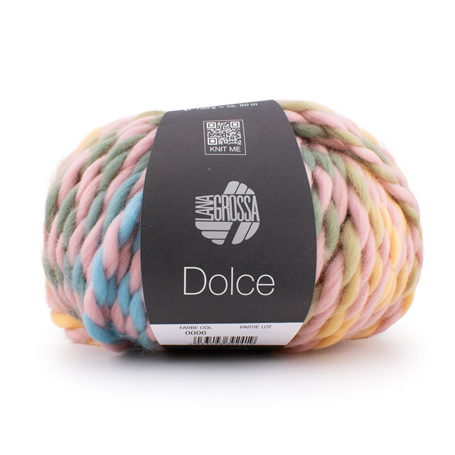 毛糸 LANA GROSSA-ラナグロッサ- Dolce・ドルチェ 6.パステルピンク/バニラ/ミント/テラコッタ 06Co99_