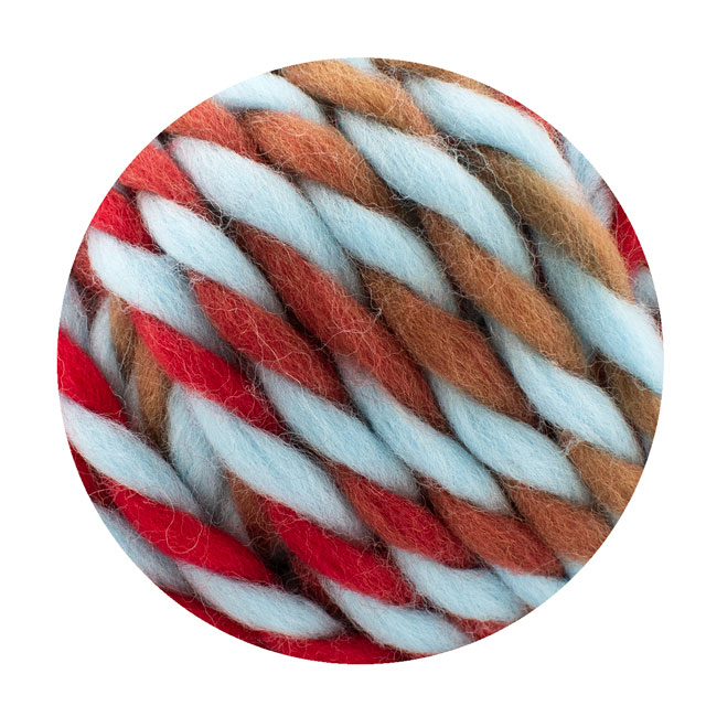 毛糸 LANA GROSSA-ラナグロッサ- Dolce・ドルチェ 8.ミント/レッド/ライトペトロール/ラスト 06Co99_