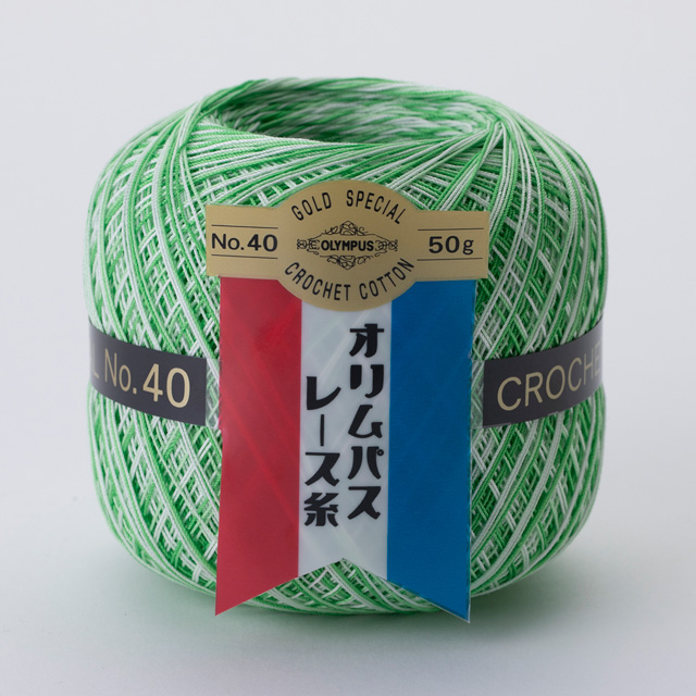 レース糸 オリムパス 金票 ＃40 ボカシ 50ｇ 色番11 (M)_b1_ オカダヤ(okadaya) 布・生地、毛糸、手芸用品の専門店