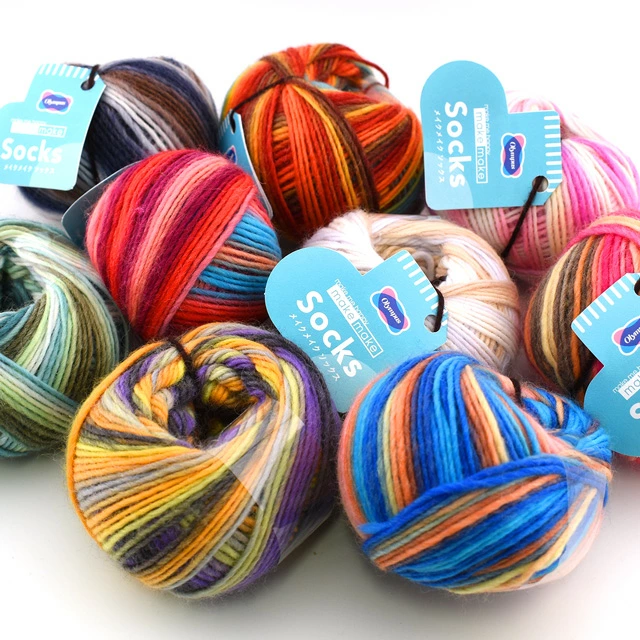 毛糸 オリムパス メイクメイク ソックス 色番909 06Co99_