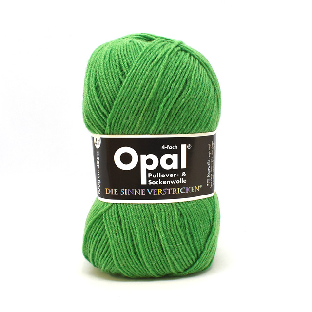 毛糸 Opal-オパール- 単色 4ply/4本撚り 100g巻 1990.グラスグリーン (M)_b1j