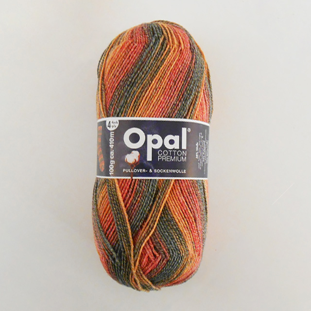 毛糸 Opal-オパール- コットンプレミアム 2020 4ply/4本撚り 9840.スイカ割り (M)_b1j
