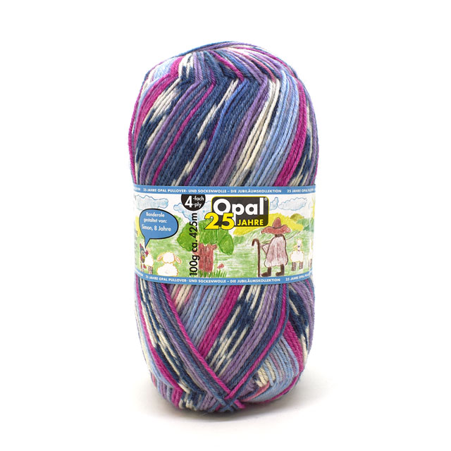 毛糸 Opal-オパール- 25周年記念 4ply/4本撚り 11040.シモンちゃん 