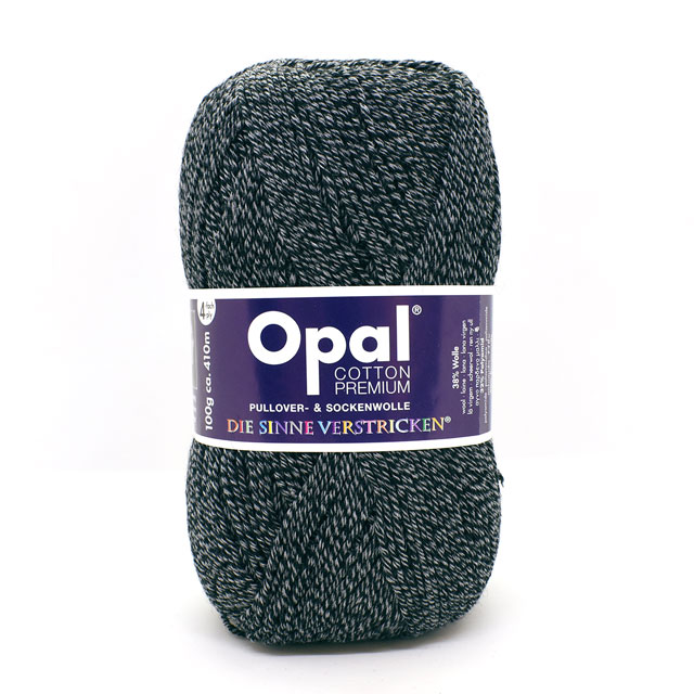 毛糸 Opal-オパール- コットンプレミアム 単色 KFS11051.コットンブラック (M)_b1j