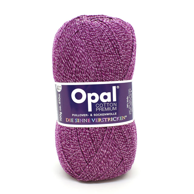 毛糸 Opal-オパール- コットンプレミアム 単色 4ply/4本撚り KFS11054