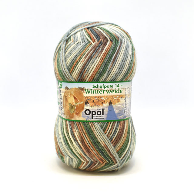 毛糸 Opal-オパール- シャーフパーテ14 4ply/4本撚り 11190.おいしい草 (M)_b1j(11190.おいしい草): 新宿オカダヤ