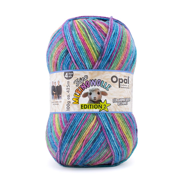 毛糸 Opal-オパール- ファインメリノウール2 4ply/4本撚り 11630.ポップメリノ 06Co99j