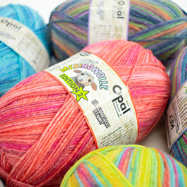 毛糸 Opal-オパール- ファインメリノウール2 4ply/4本撚り 11630.ポップメリノ 06Co99j