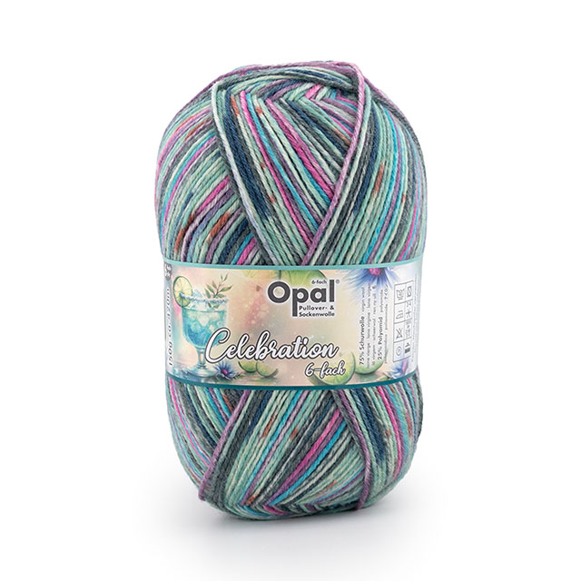 毛糸 Opal-オパール- セレブレーション 6ply/6本撚り 11694.アイスカクテル 06Co99j