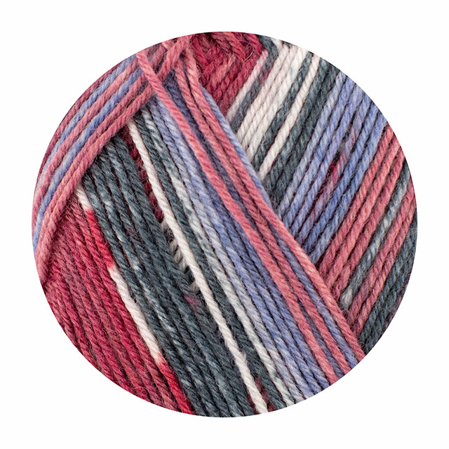 毛糸 Opal-オパール- KFSオリジナルカラー 4ply/4本撚り KFS103.ワインレッド/エンジ・パープル系マルチカラー 06Co99j