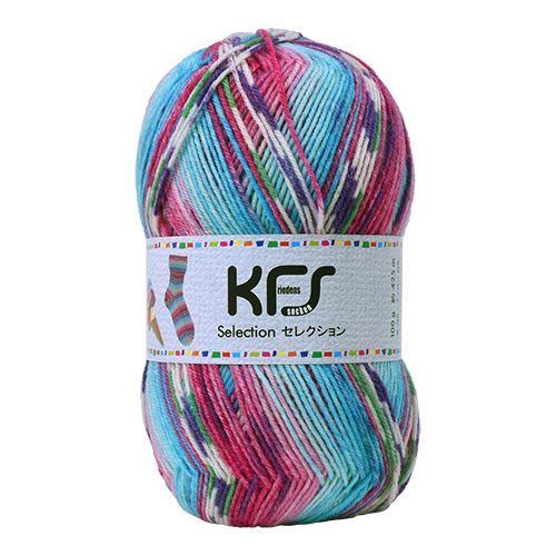 毛糸 Opal-オパール- KFSセレクション 4ply/4本撚り KFS128.アイスクリーム/水色・ピンク系マルチカラー (M)_b1j
