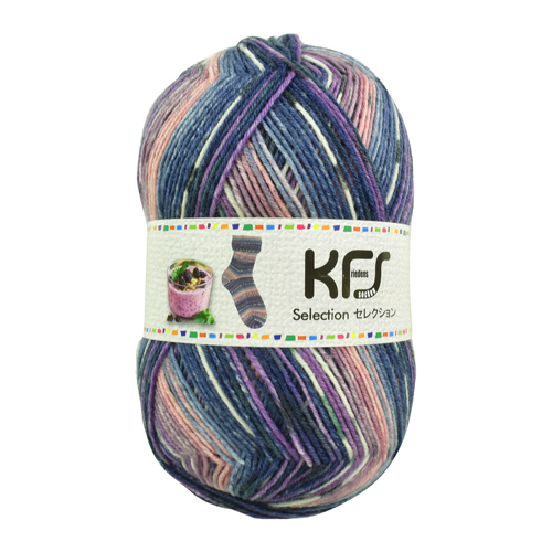 毛糸 Opal-オパール- KFSセレクション 4ply/4本撚り KFS158.ベリースムージー/ブルー×ピンク系カラー (M)_b1j