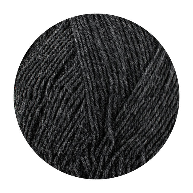 毛糸 Opal-オパール- 単色 4ply/4本撚り 100g巻 KFS291.チャコール 06Co99j
