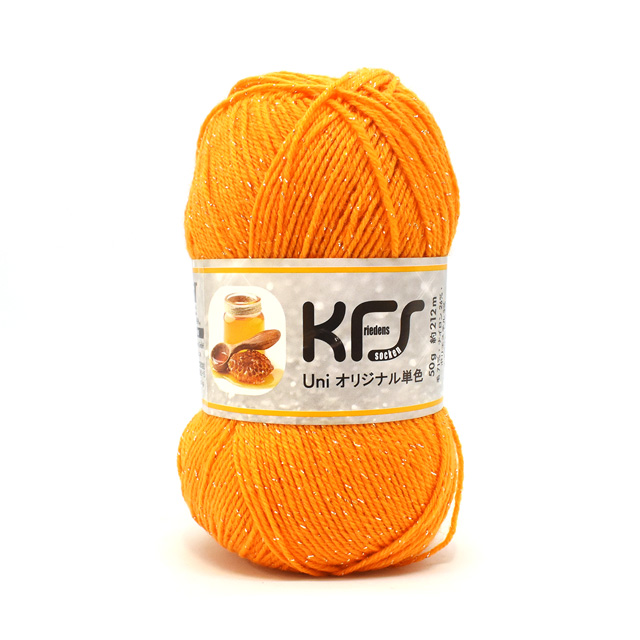 毛糸 Opal-オパール- KFSオリジナル 単色 Uni ラメ 4ply/4本撚り 50g Un35.ラメはちみつ 06Co99j