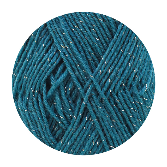 毛糸 Opal-オパール- KFSオリジナル 単色 Uni ラメ 4ply/4本撚り 50g巻 Un37.ラメブルーグリーン 06Co99j