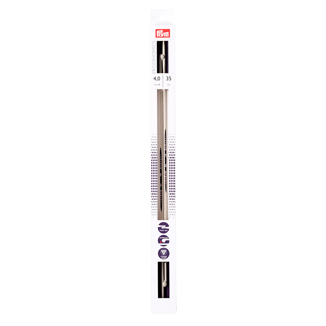 prym-プリム- エルゴノミクス シングルポイント棒針 2本針 35cm(190354) 直径4.00mm(約6号) 06Cq99_