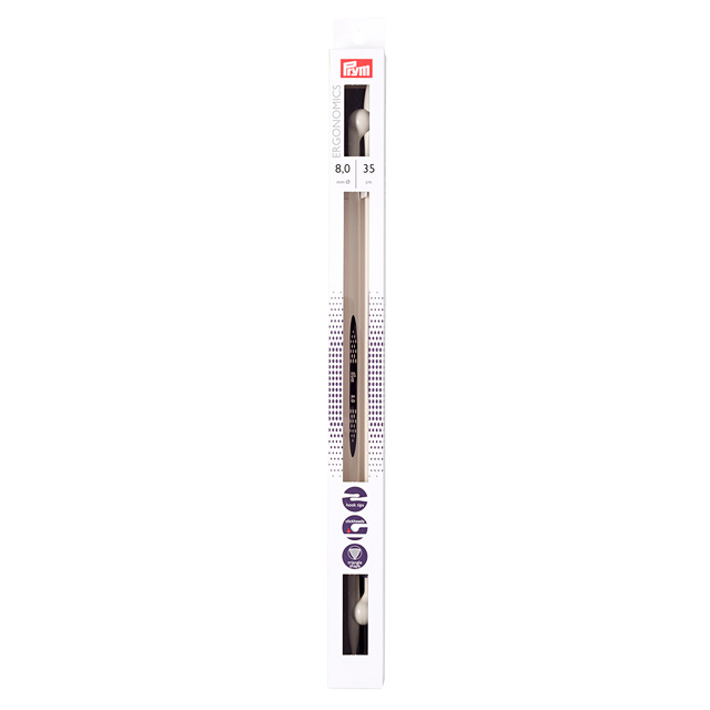 prym-プリム- エルゴノミクス シングルポイント棒針 2本針 35cm(190361) 直径8.00mm 06Cq99_
