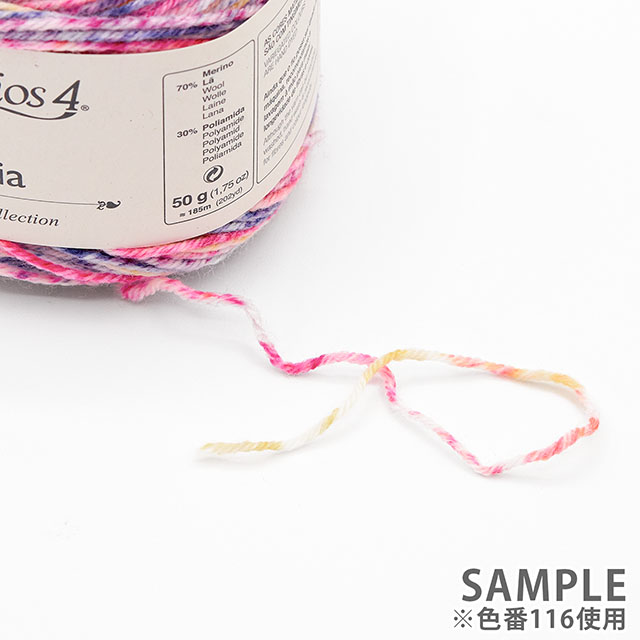 毛糸 Rosarios4-ロザリオス4- Meia Print・メイアプリント 116.Explosao de cores 06Co99_