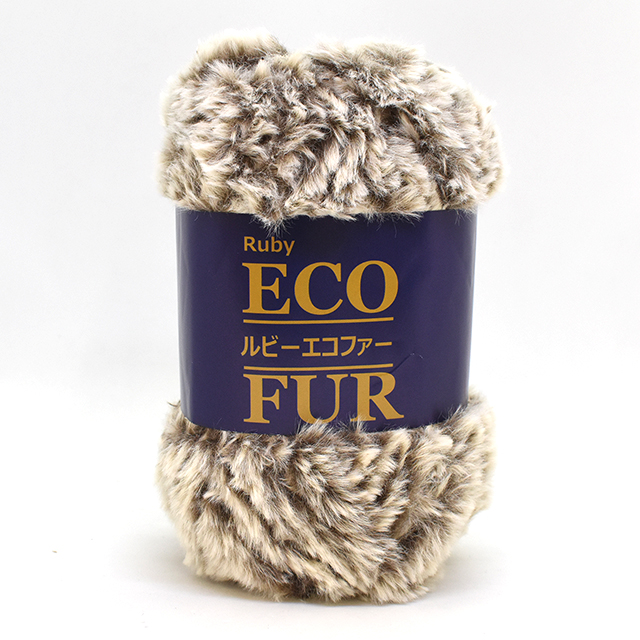 毛糸 スキー ルビーエコファー 374.バイカラーカーキ (M)_b1_