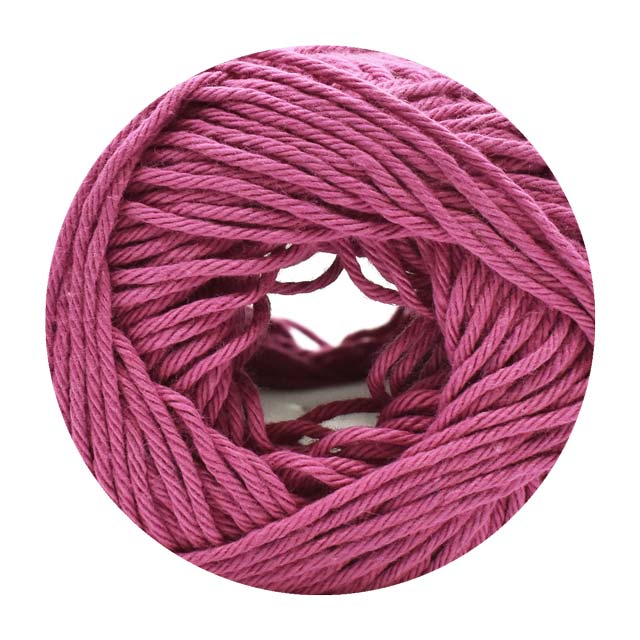 手編み糸 スキー ちょっと太めのコットン 206.マゼンタ 06Co99_