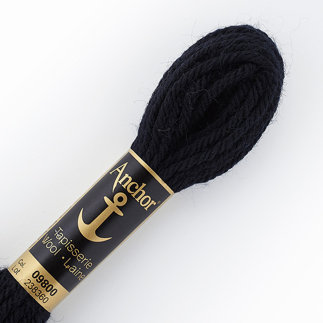 刺しゅう材料 Anchor-アンカー- タピセリーウール/ウール刺繍糸（342301） 色番9800 (H)_5a_