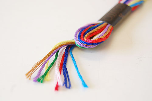 刺しゅう材料 cosmo-コスモ- 刺繍糸 25番 8色各1m組合せ 色番258 (H)_5a_