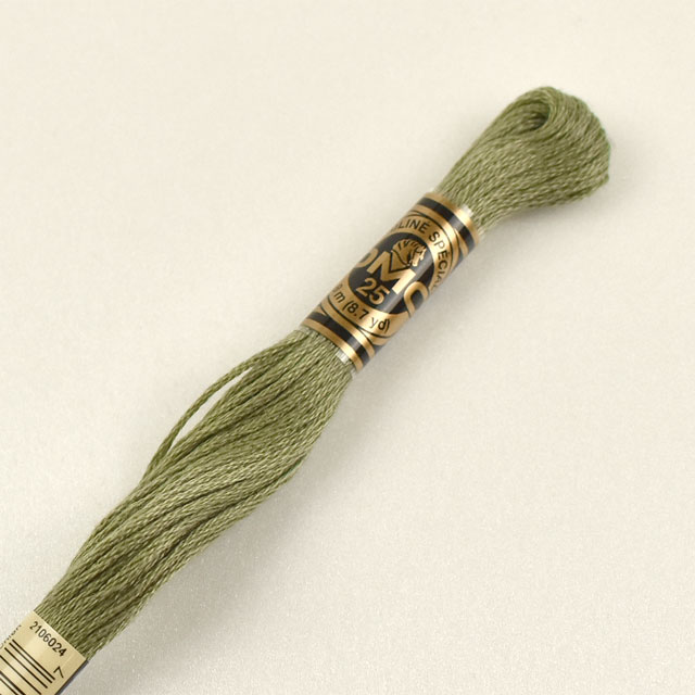 刺しゅう材料 DMC 刺繍糸 25番 色番3052 (H)_5a_