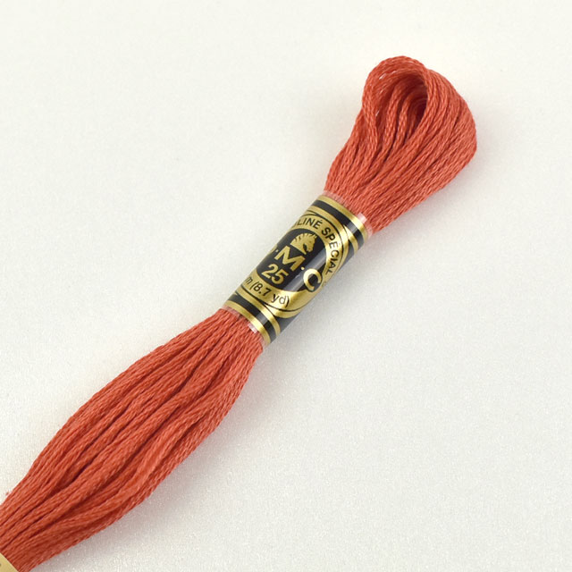 刺しゅう材料 DMC 刺繍糸 25番 色番350 06Bg99_
