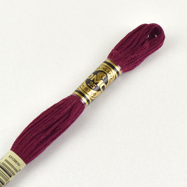 刺しゅう材料 DMC 刺繍糸 25番 色番3685 (H)_5a_