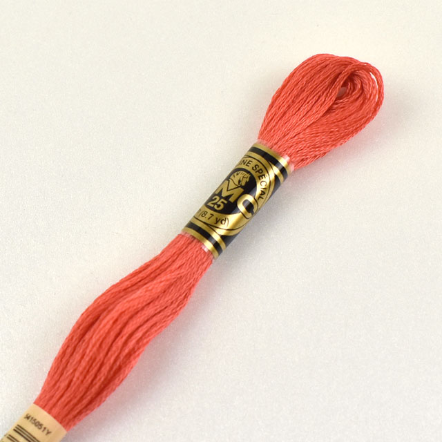 刺しゅう材料 DMC 刺繍糸 25番 色番3705 (H)_5a_