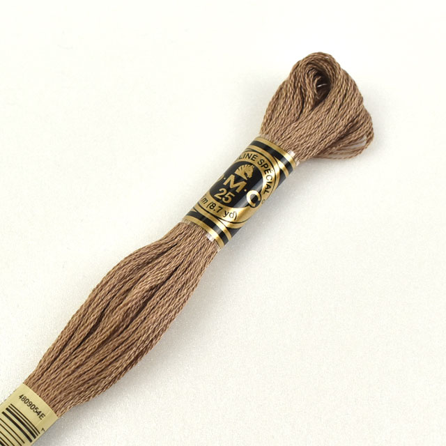 刺しゅう材料 DMC 刺繍糸 25番 色番3863 06Bg99_
