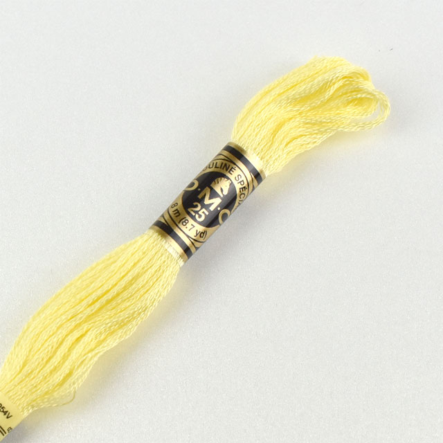 刺しゅう材料 DMC 刺繍糸 25番 色番445 (H)_5a_