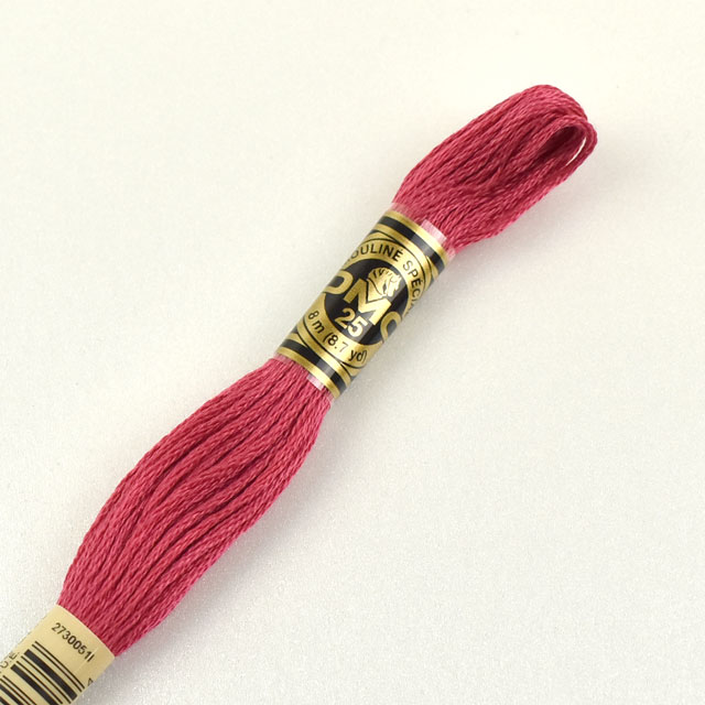 刺しゅう材料 DMC 刺繍糸 25番 色番601 (H)_5a_