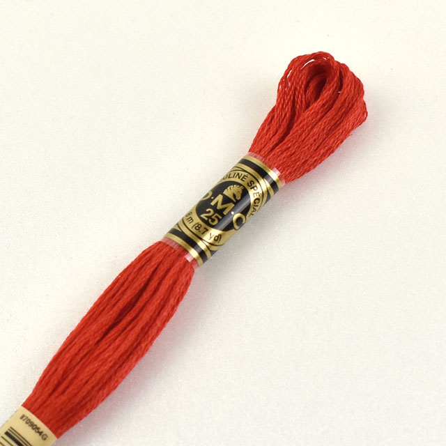 刺しゅう材料 DMC 刺繍糸 25番 色番666 06Bg99_