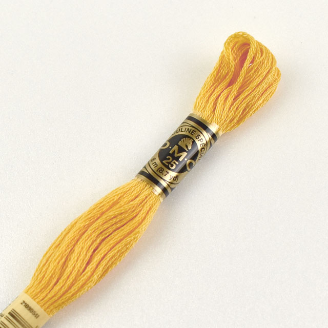 刺しゅう材料 DMC 刺繍糸 25番 色番725 (H)_5a_