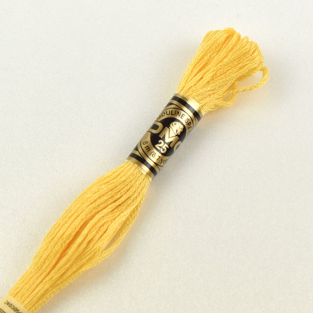 刺しゅう材料 DMC 刺繍糸 25番 色番726 (H)_5a_