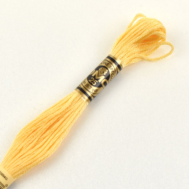 刺しゅう材料 DMC 刺繍糸 25番 色番744 (H)_5a_