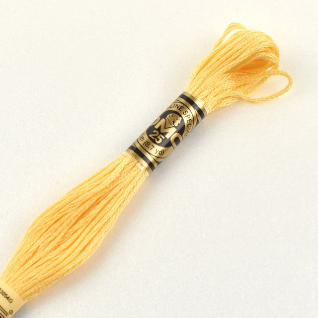 刺しゅう材料 DMC 刺繍糸 25番 色番744 06Bg99_
