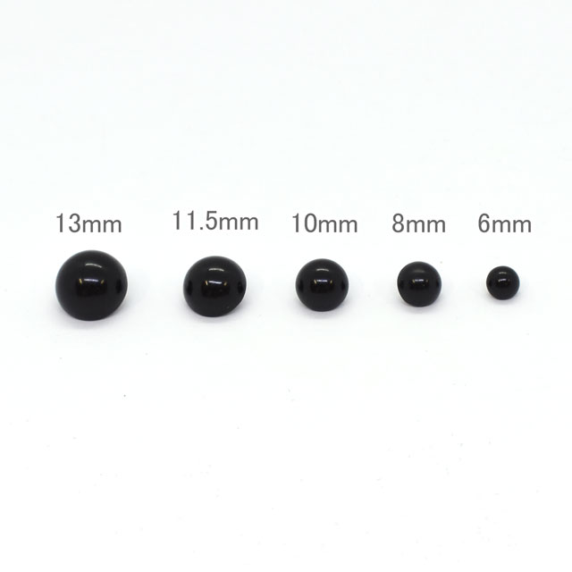 ぬいぐるみ用 目玉ボタン 6mm（7202） 黒 (H)_5a_
