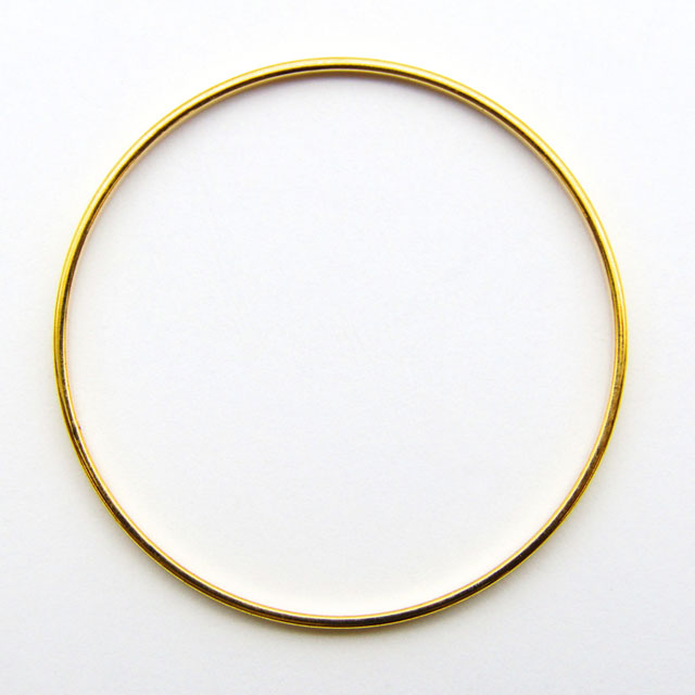 アクセサリーパーツ メタル丸枠（A-55-G） 約25mm G.ゴールド 2個入 06Af99_