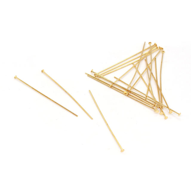 アクセサリーパーツ Tピン(F-38-G) 線径0.6mm×長さ40mm G.ゴールド 約19本入 06Af99_
