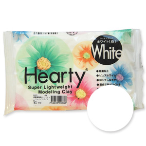 軽量樹脂粘土 ハーティクレイ 200g ホワイト（白） (H)_3b_
