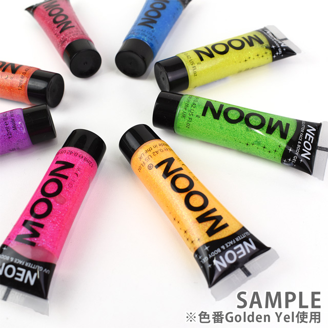 フェイス＆ボディ用ジェル MOON Neon Glitter Face and Body Gels （M7001） HotPink (H)_3a_