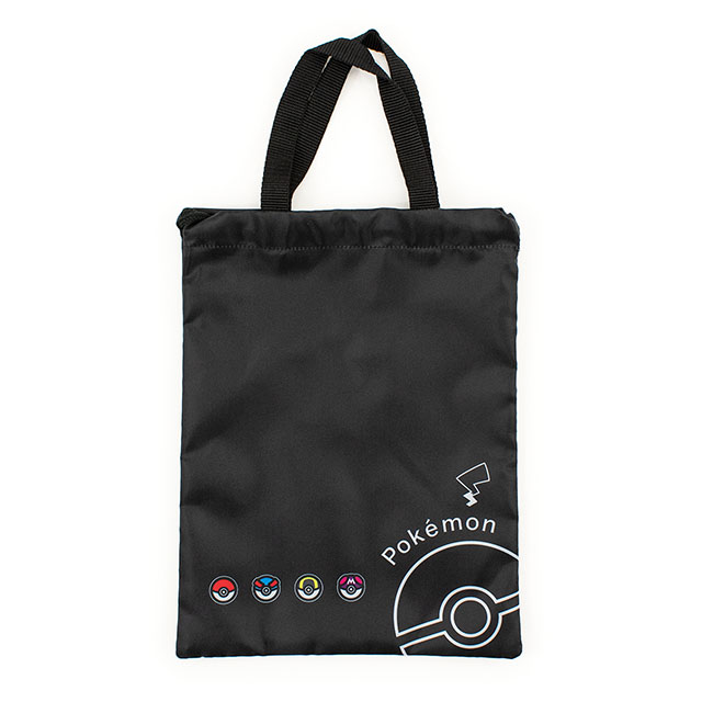 完成品 ポケットモンスター モンスターボール 巾着シューズケース（LPK7-1981） クロ 14yy88_