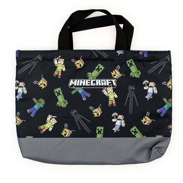 完成品 マインクラフト キルティングレッスンバッグ（F8620YB） N9.ブラック 14yy88_
