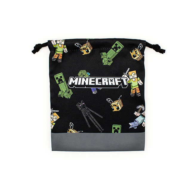 完成品 マインクラフト 巾着袋S（F8625YB） N9.ブラック 14yy88_