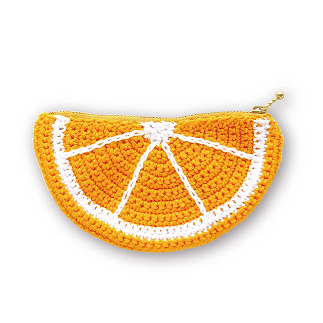 手編みキット フルーツポーチキット オレンジ（DNK-01） (H)_5b_